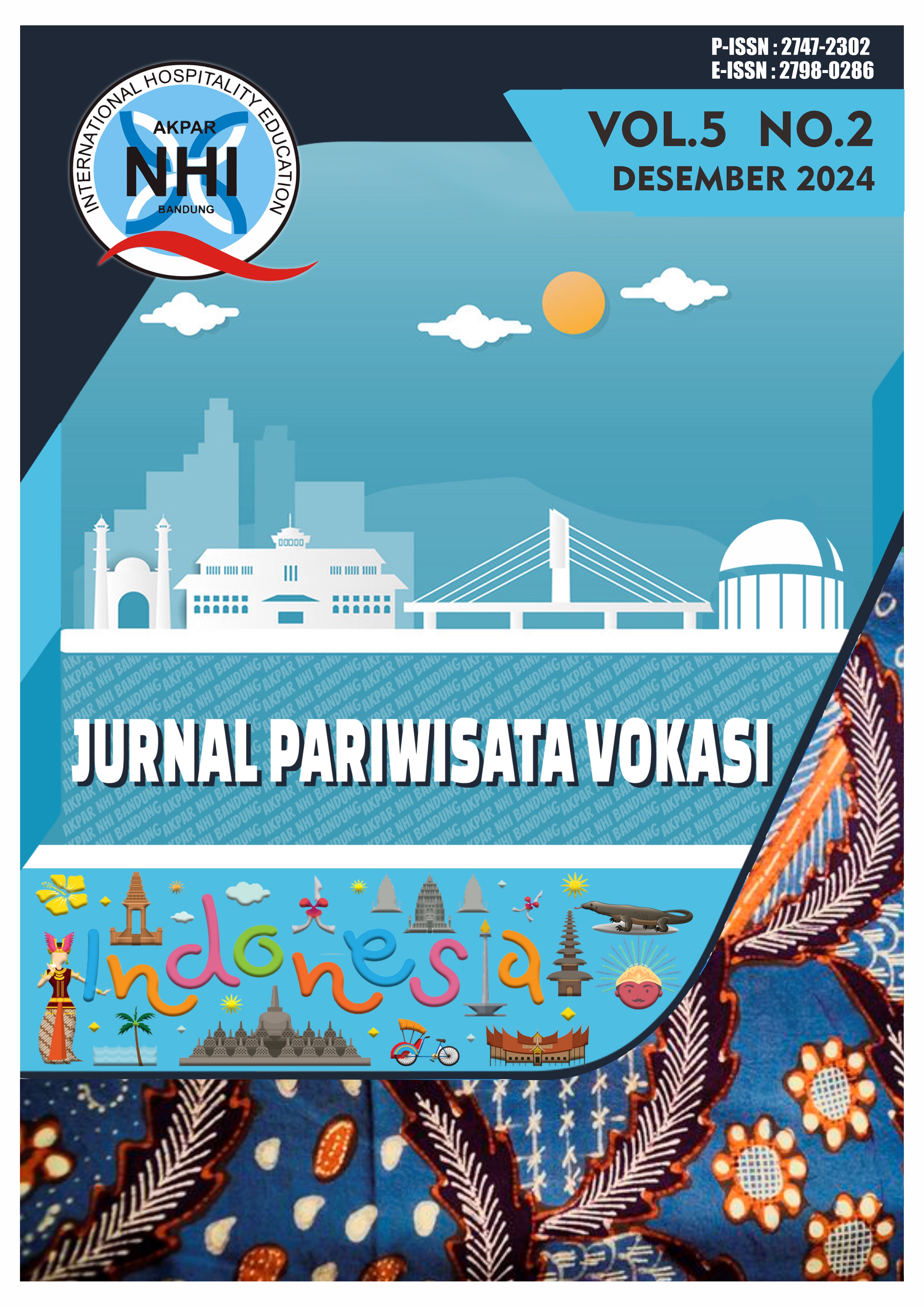 					View Vol. 5 No. 2 (2024): Jurnal Pariwisata Vokasi
				