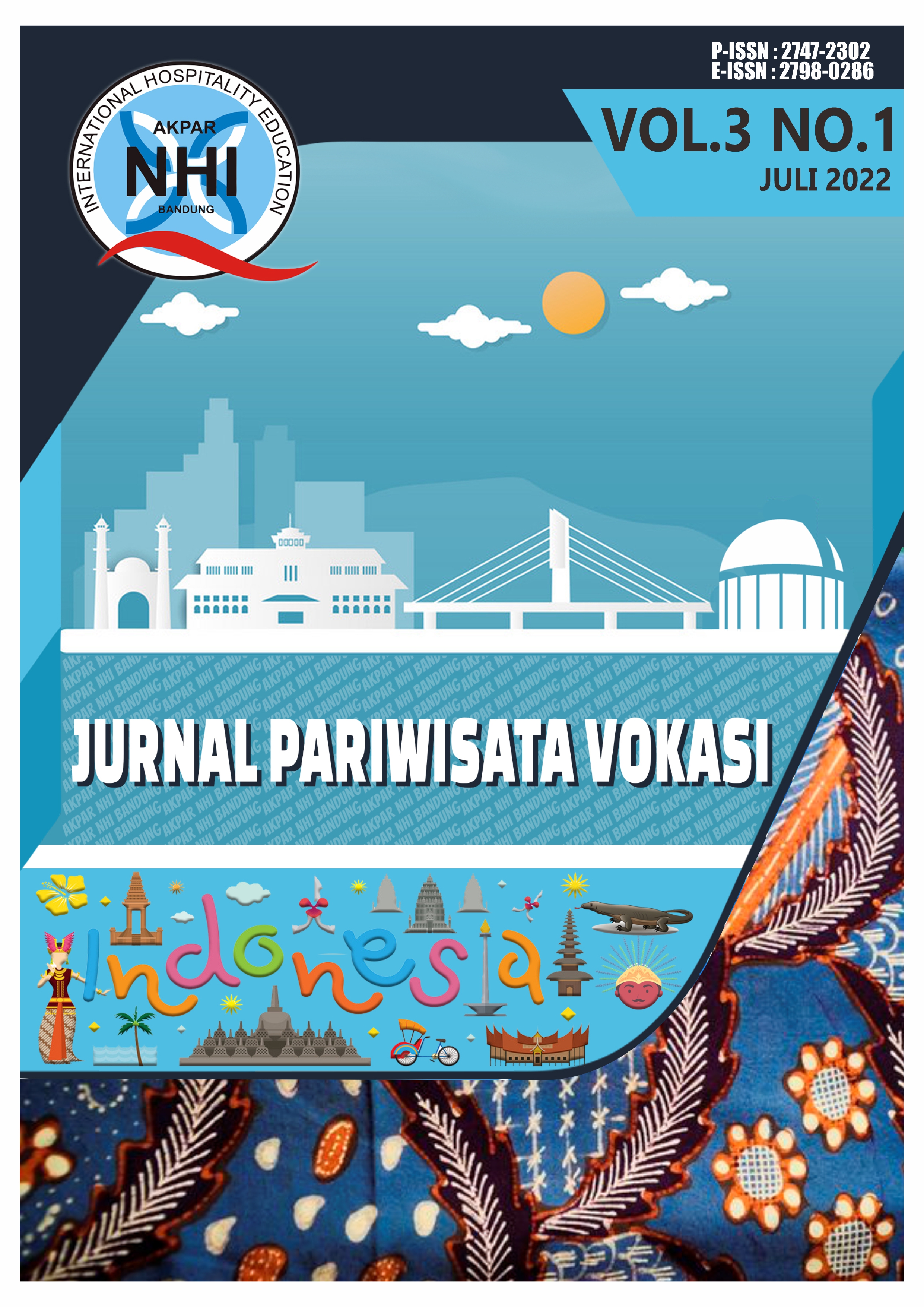 					Lihat Vol 3 No 1 (2022): Jurnal Pariwisata Vokasi
				